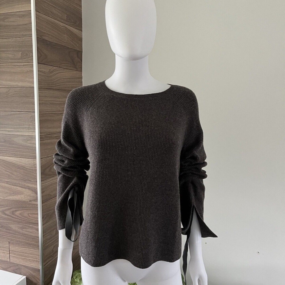 Helmut Lang Sweater Tie-Detailed Ribbed Wool / Cashmere Sz Small❤️